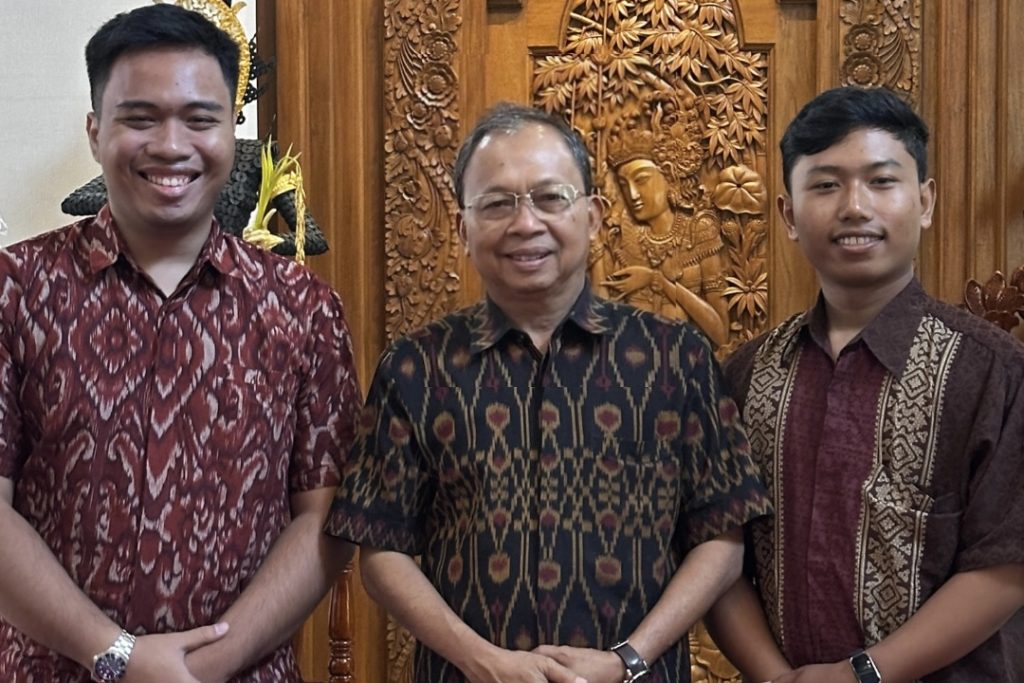 Tristan D. Rama, Wayan Koster (Governor of Bali), and Yudi Suarbawa together — TDR FILMS