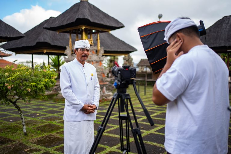 first video production shoot — TDR FILMS crew on set Bali