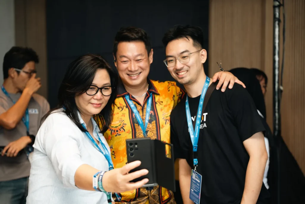 Corporate event videography Bali — TDR FILMS team on site at White Rock, Melasti, 2026